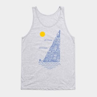 Positano lineart minimal drawingf Tank Top